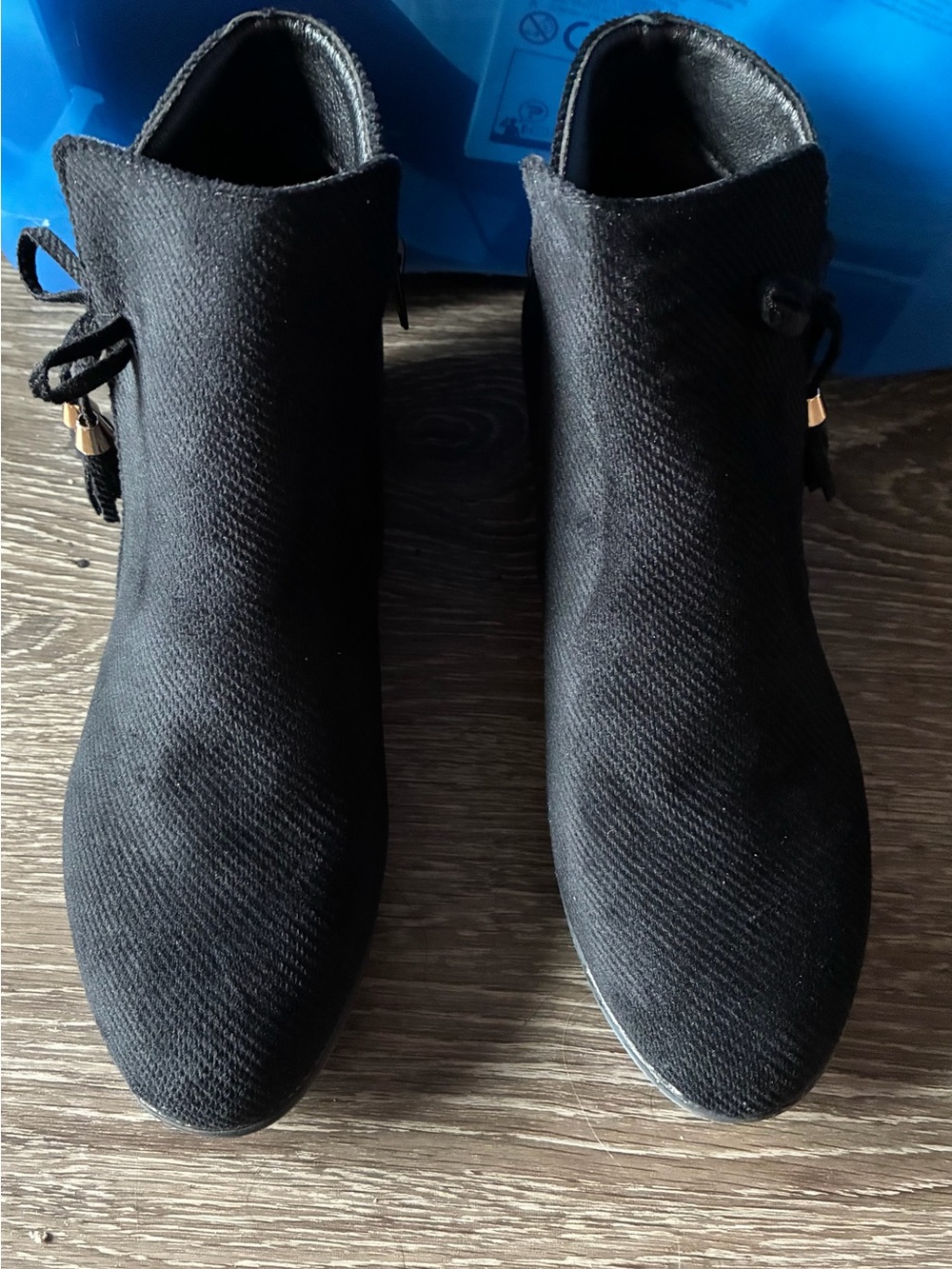 Amazon Black Women's Ankle Booties with Tassel Accent!